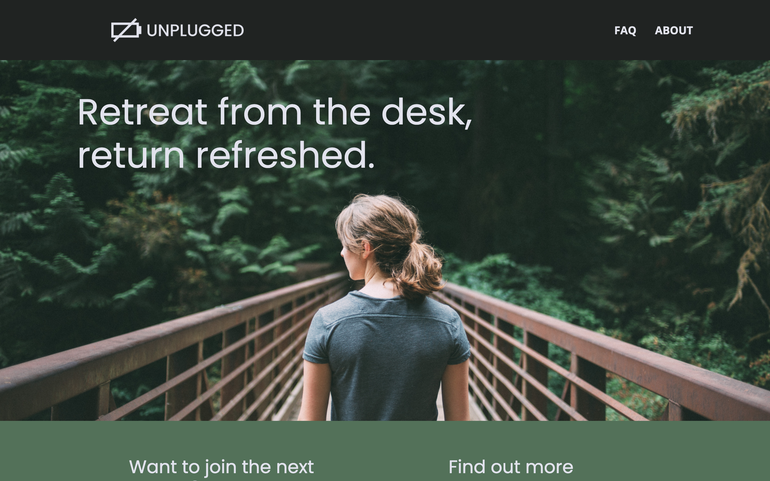 Unplugged Retreat Website